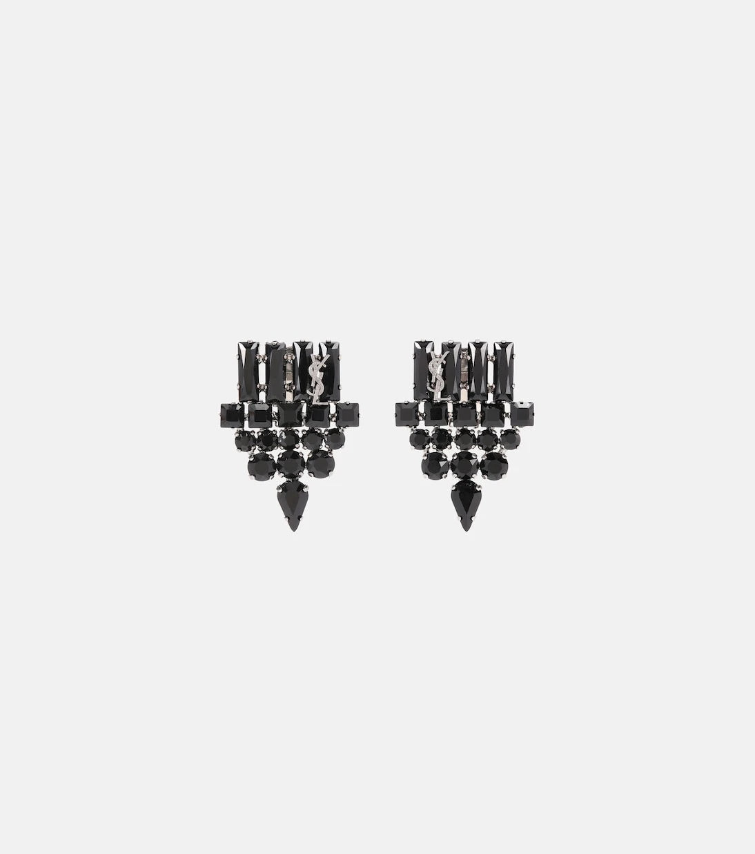 Saint Laurent - Crystal-embellished clip-on earrings