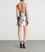 Silver Sequinned Halterneck Mini Dress