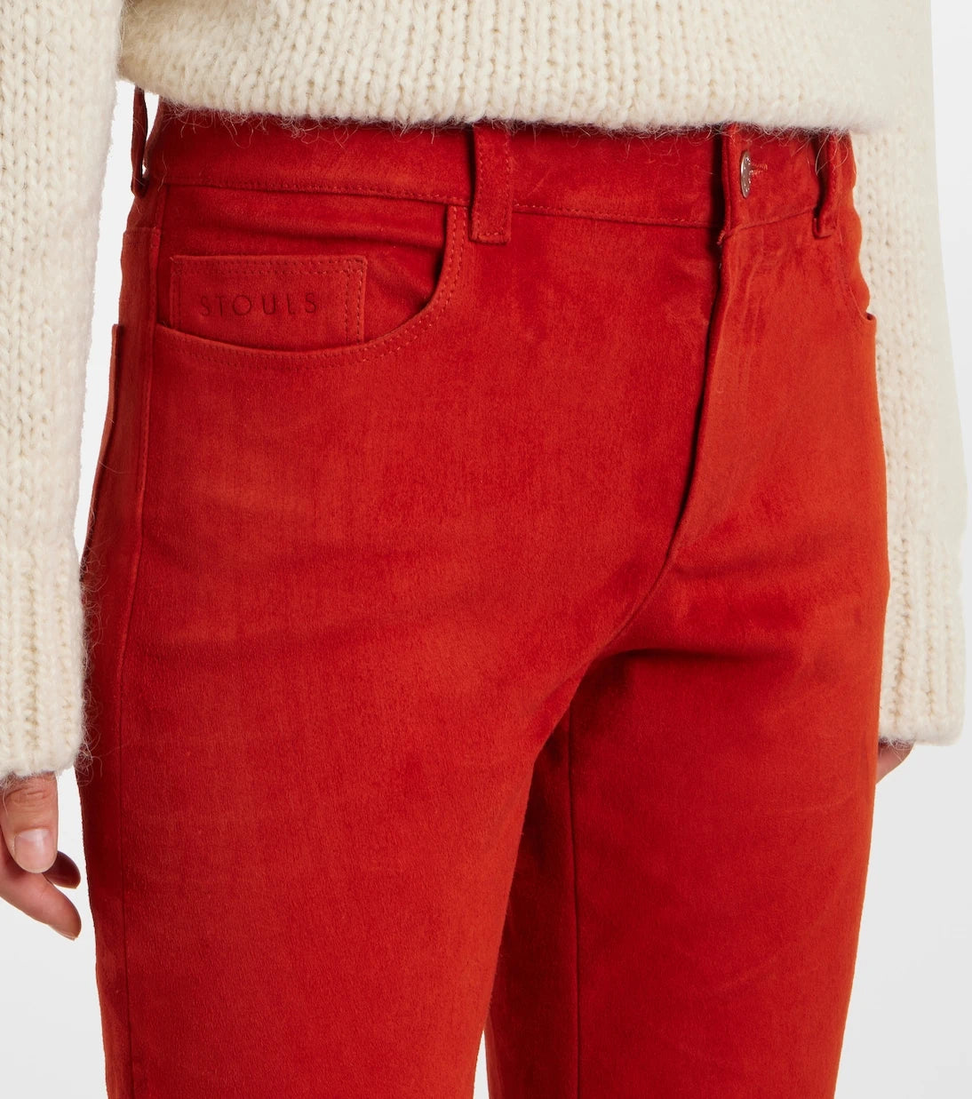 Stouls - Dean 22 low-rise suede flared pants