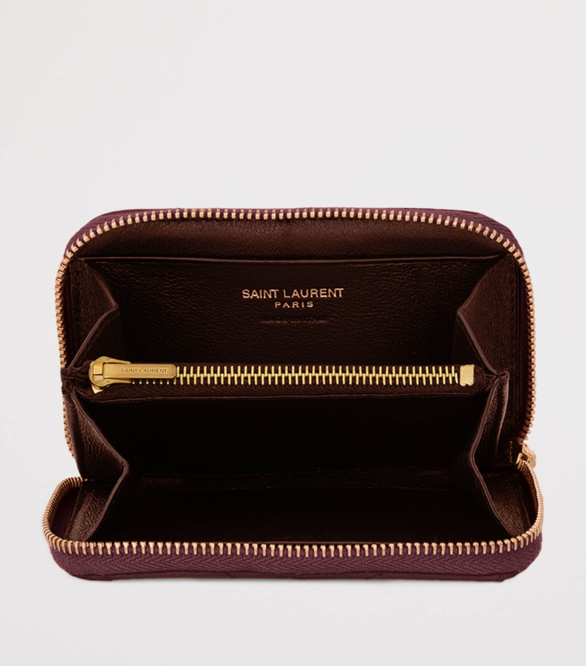 Saint Laurent Burgundy Lambskin Cassandre Wallet