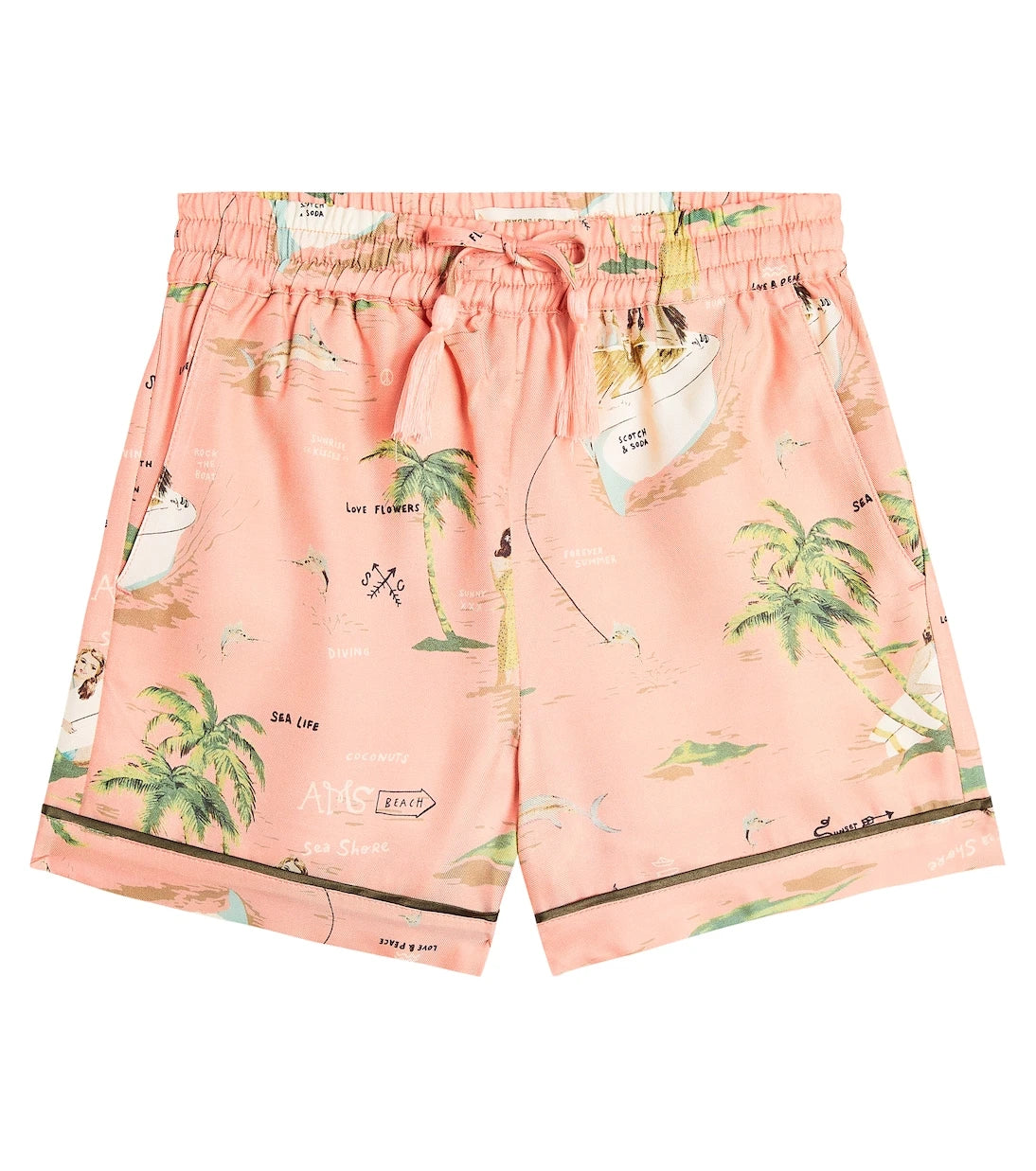 Scotch & Soda Kids - Printed mid-rise shorts