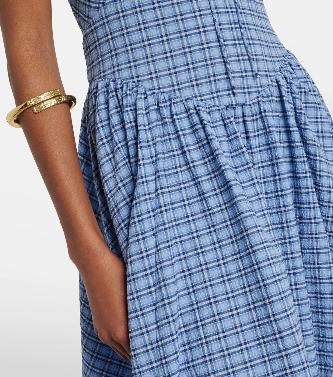Faithfull - Edessa checked cotton maxi dress