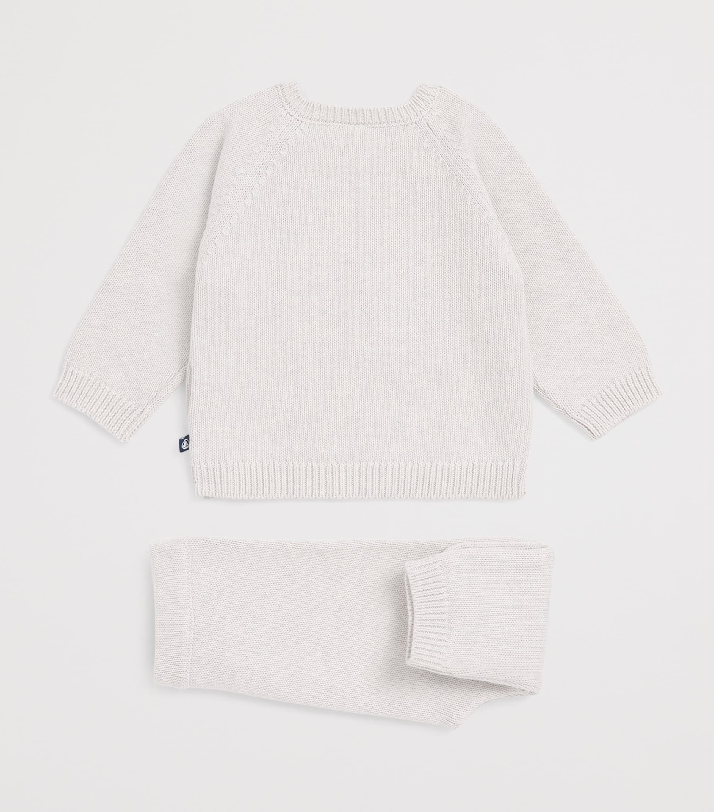 Petit Bateau Wool-Cotton Sweater and Trousers Set (1-18 Months)