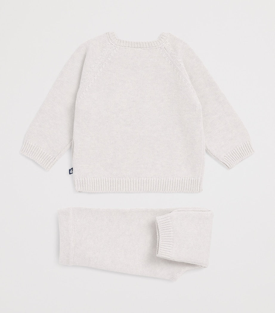Wool-Cotton Sweater and Trousers Set (1-18 Months)