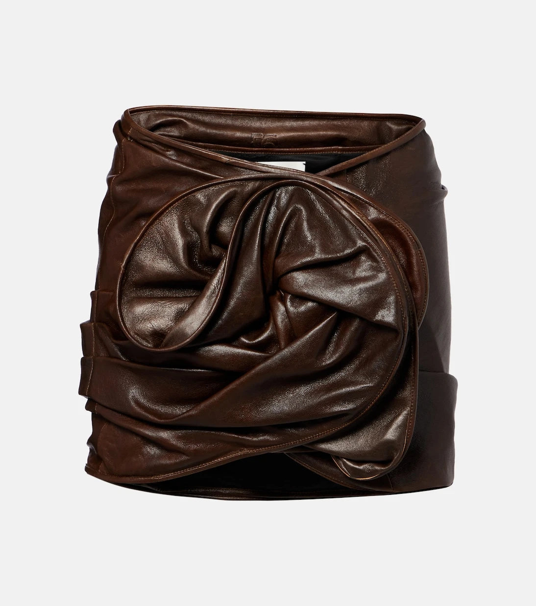 Magda Butrym - Gathered leather miniskirt