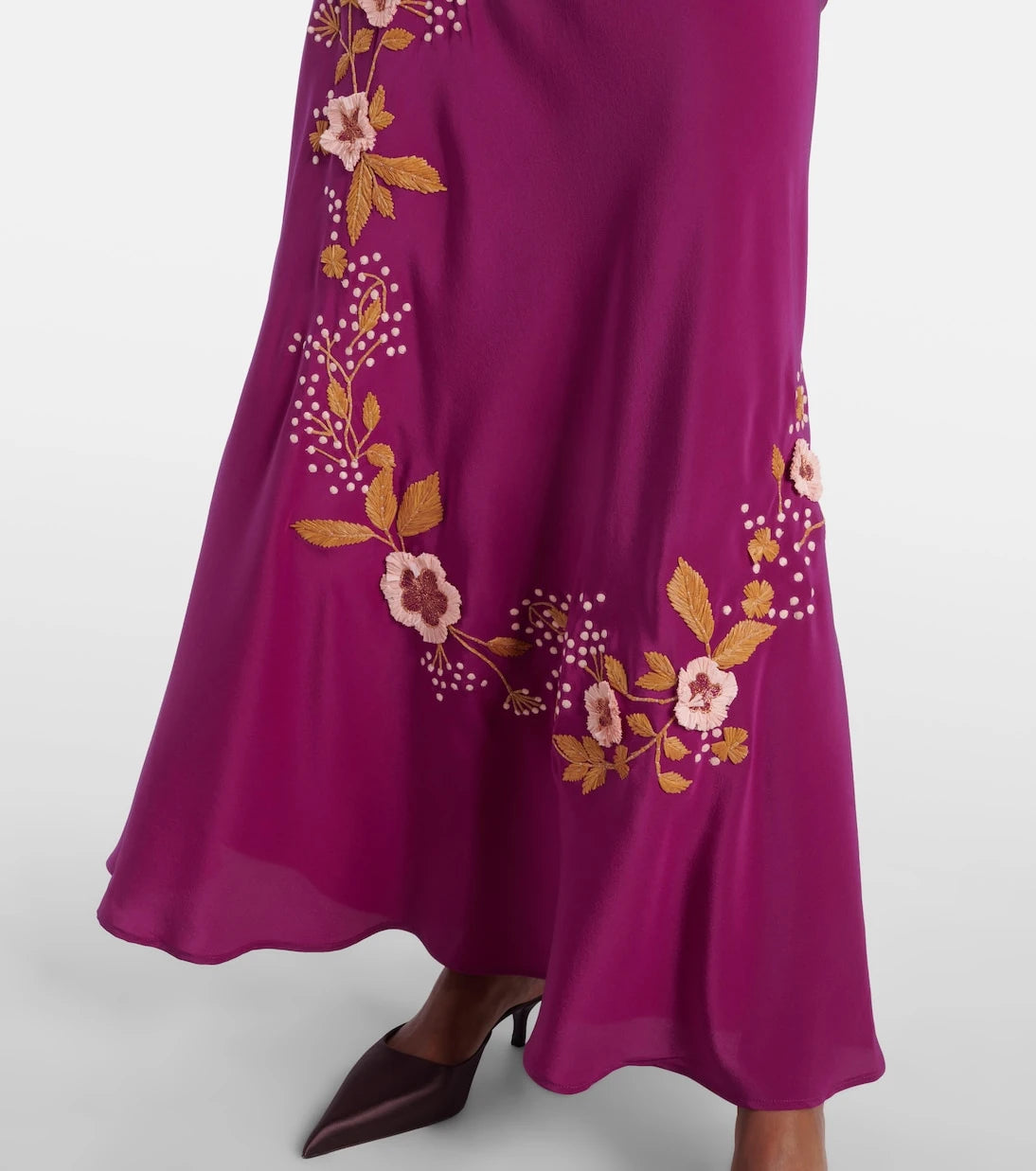 La DoubleJ - Marlene embroidered silk gown