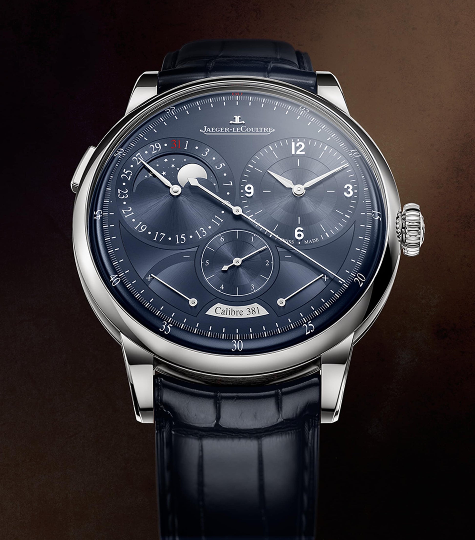 Stainless Steel Duometre Quantieme Lunaire Watch 42.5mm