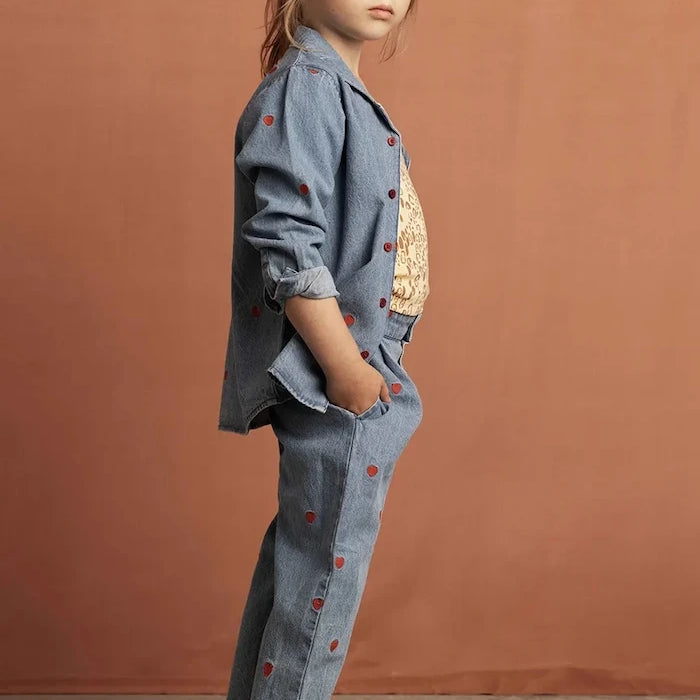 Детски дънки Mini Rodini Mini hearts