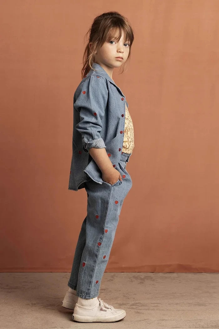 Детски дънки Mini Rodini Mini hearts