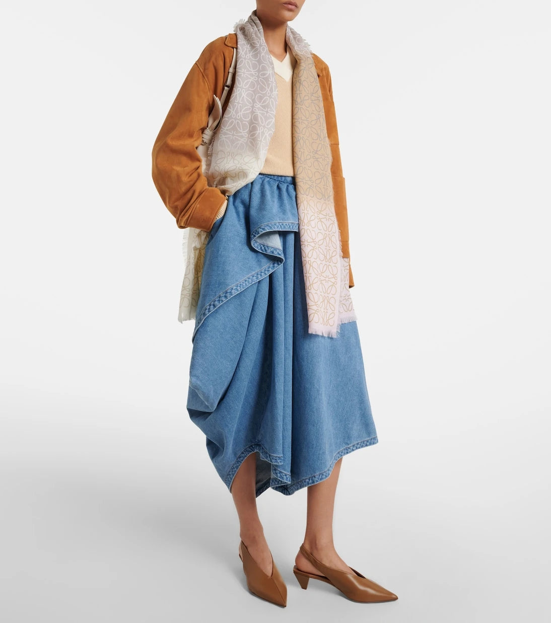 Loewe - Anagram wool, silk and cashmere scarf