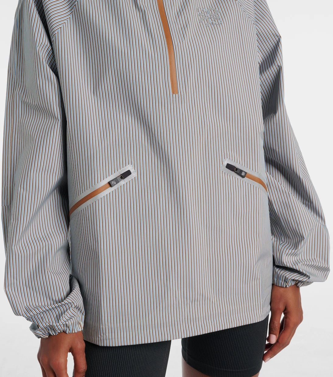 Loewe - x On Storm striped half-zip jacket