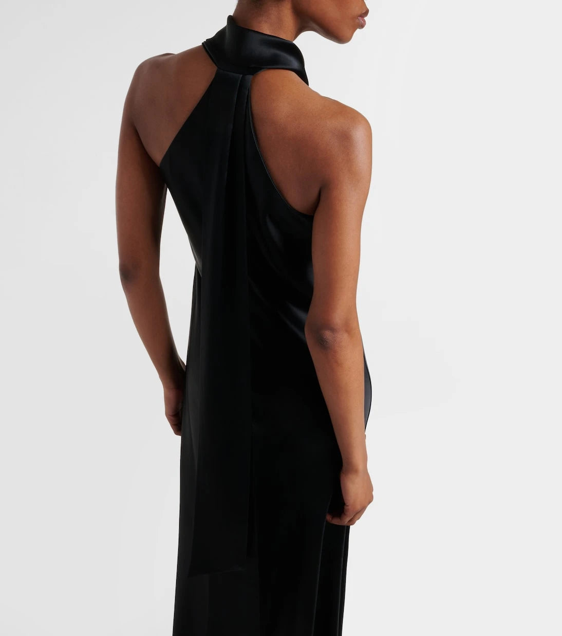Galvan - Satin halter neck gown