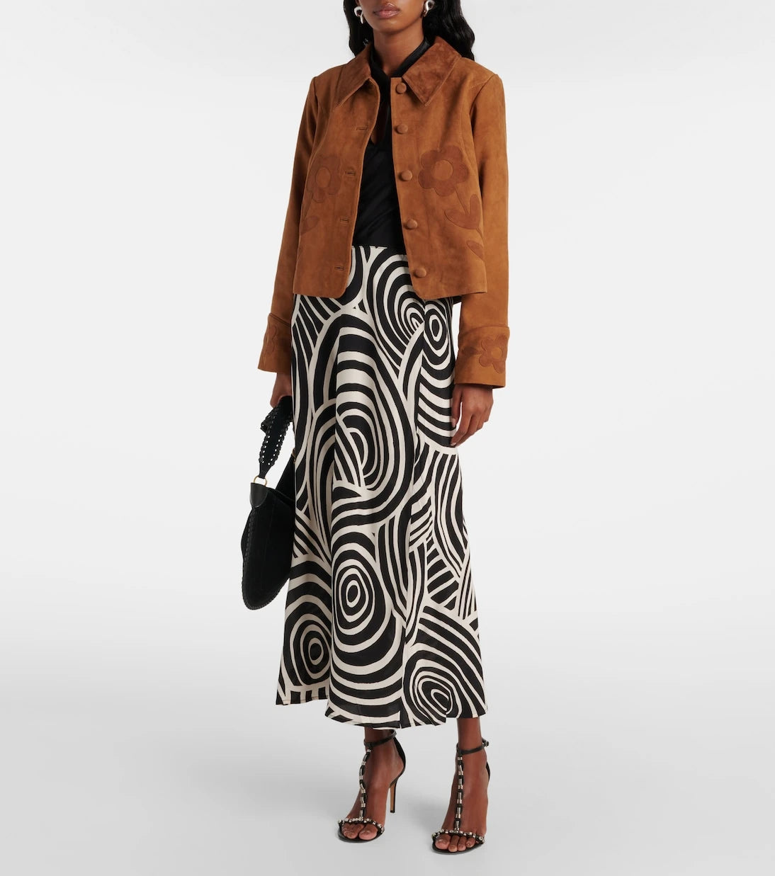 Rixo - Dionne appliqué suede jacket