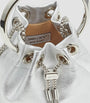 Jimmy Choo Silver Micro Bon Bon Top-Handle Bag