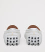 Tod's White Leather Mocassino Loafers