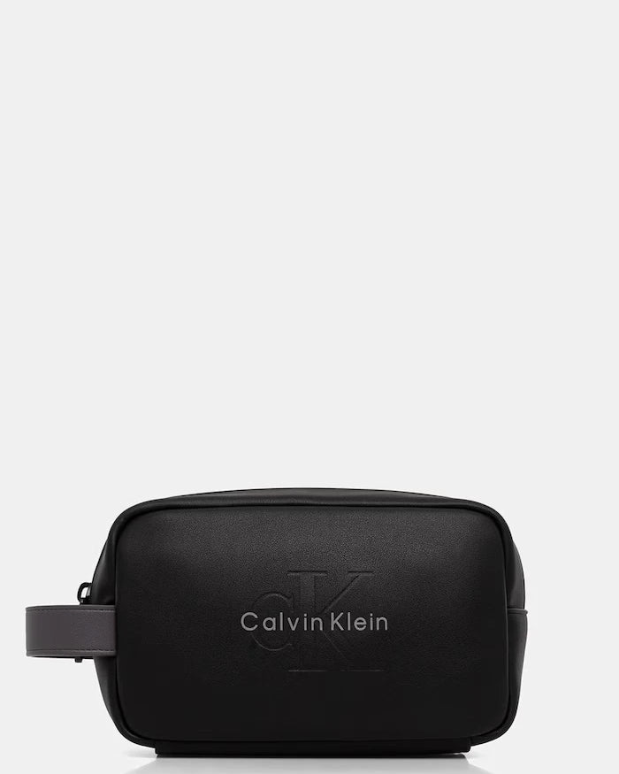 Calvin Klein Erkek Suni Deri Kozmetik Çantası