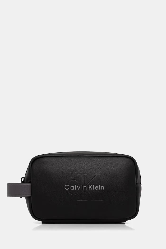 Calvin Klein Erkek Suni Deri Kozmetik Çantası