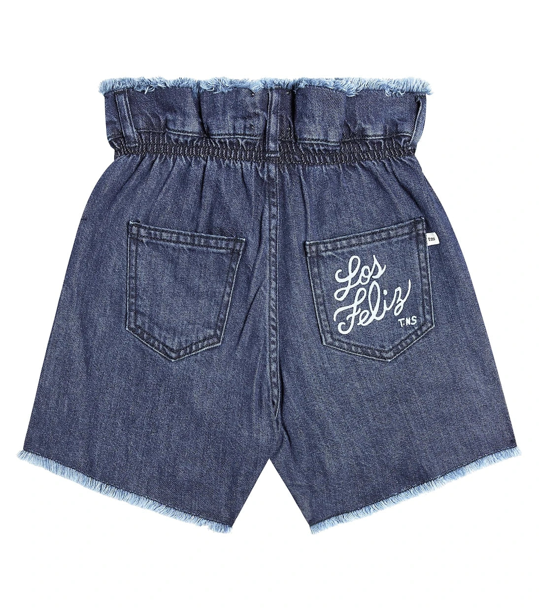 The New Society - Lagoon embroidered denim shorts
