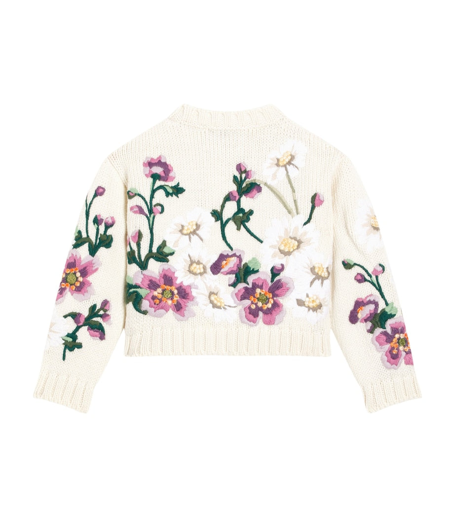 Dolce & Gabbana Kids Virgin Wool Embroidered Sweater (3-24 Months)