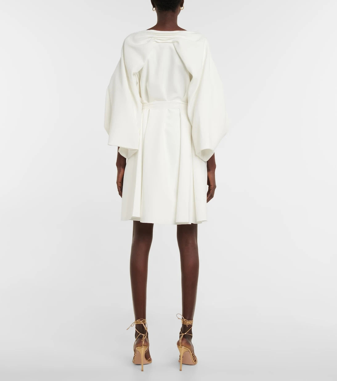 Roksanda - Bridal puff-shoulder crêpe minidress