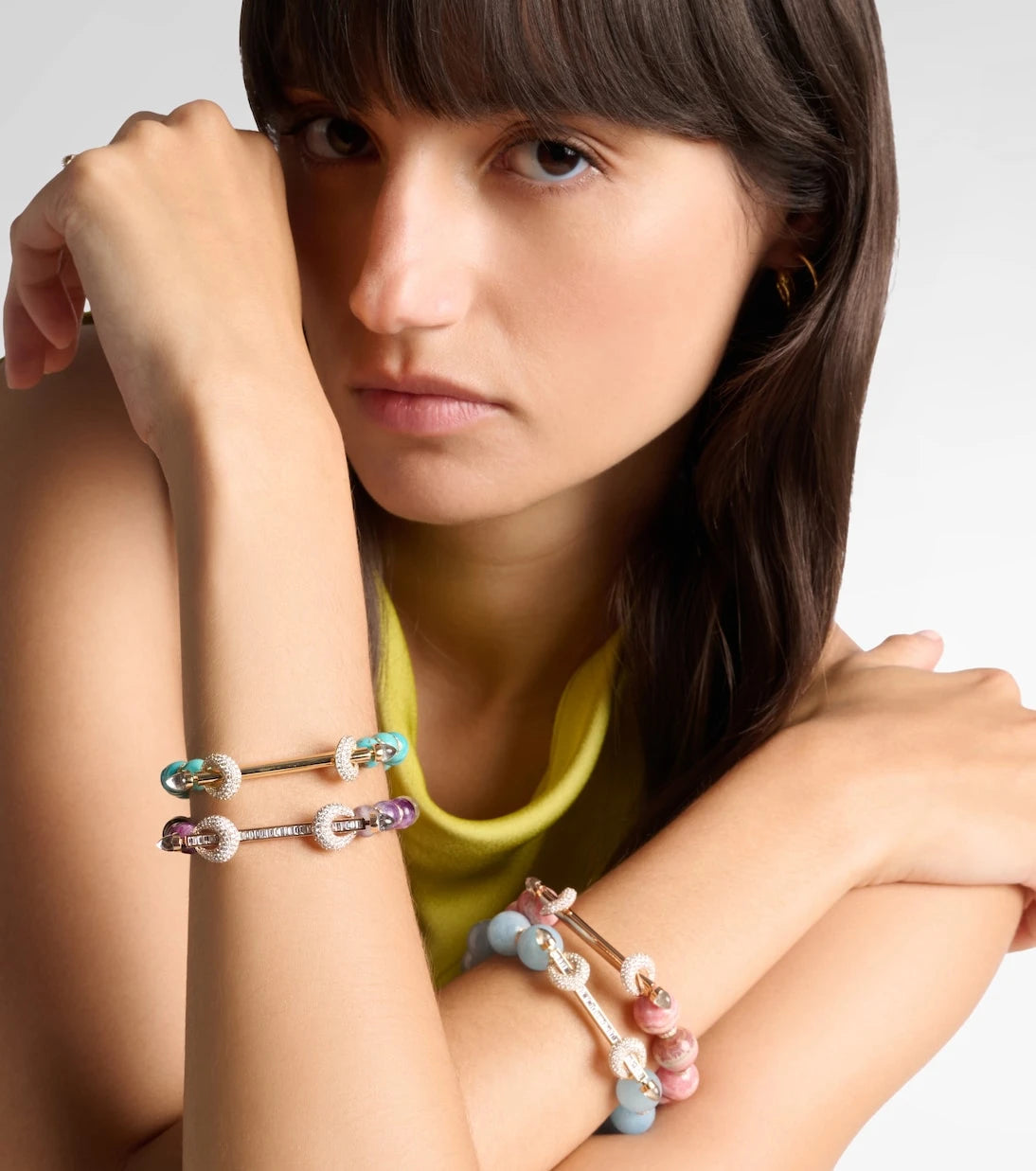 Ananya - Chakra 18kt gold bracelet with gemstones
