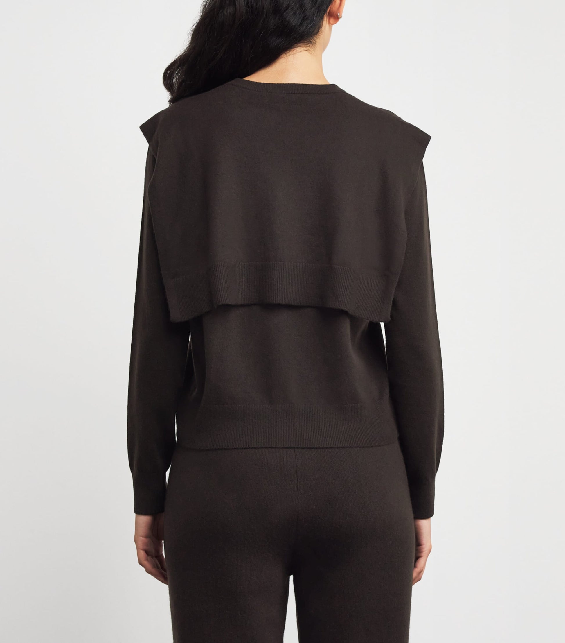 Brown Cashmere Sonja 2-In-1 Sweater
