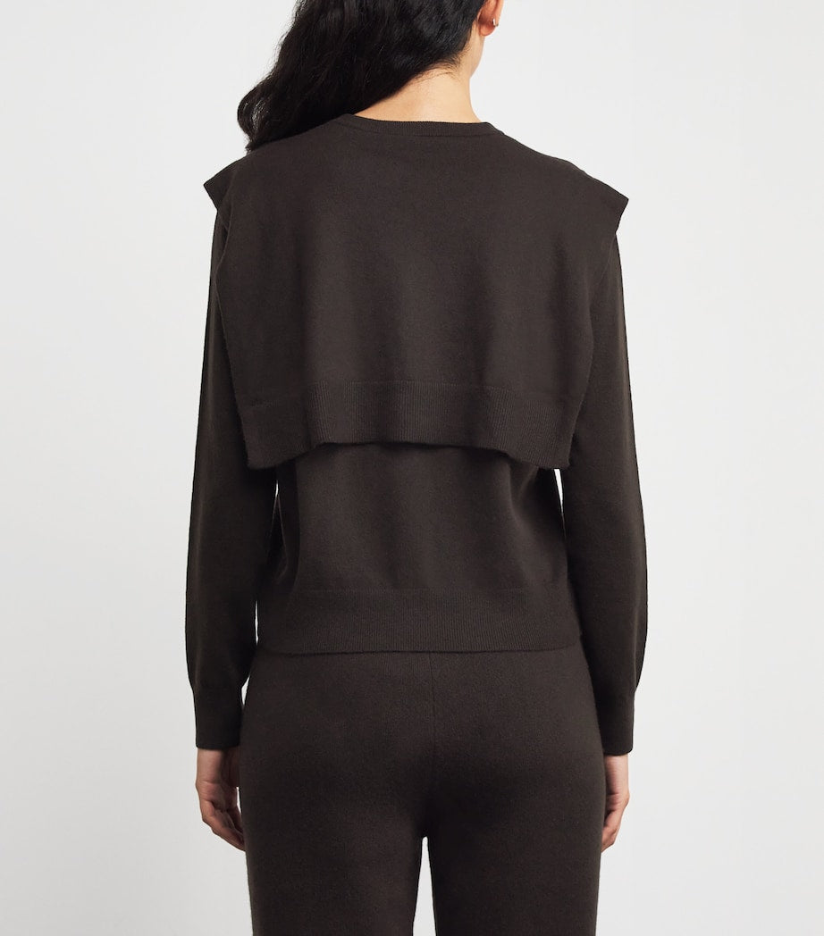 Brown Cashmere Sonja 2-In-1 Sweater