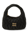Miu Miu Black Small Matelassé Leather Wander Top-Handle Bag