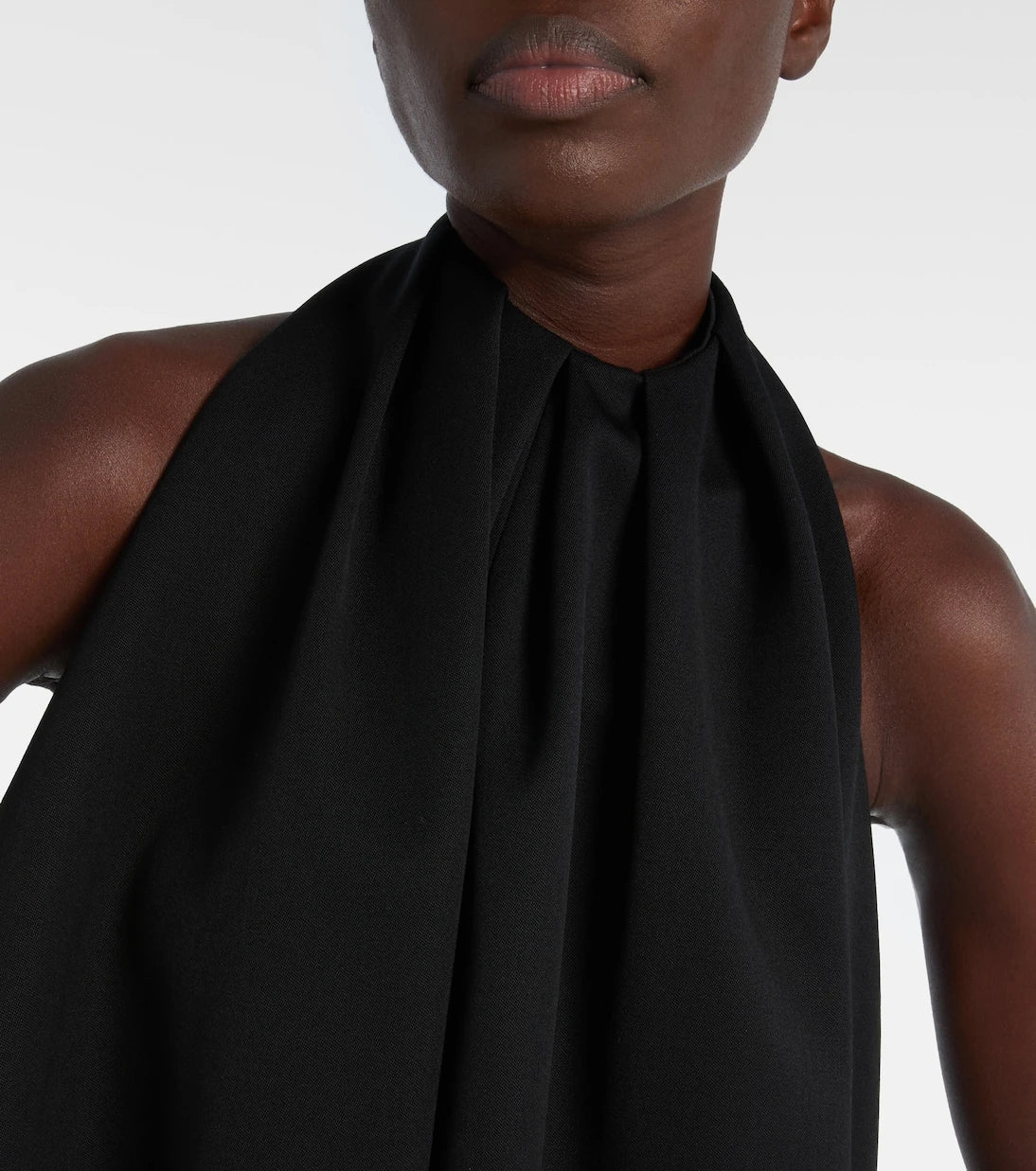 Givenchy - Asymmetric draped wool cocktail dress