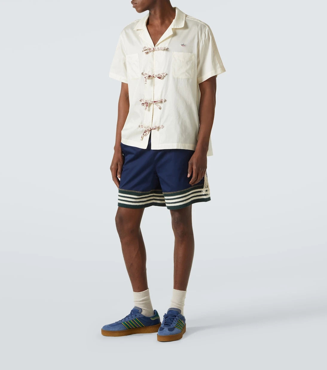Adidas - x Clot Gazelle suede-trimmed sneakers