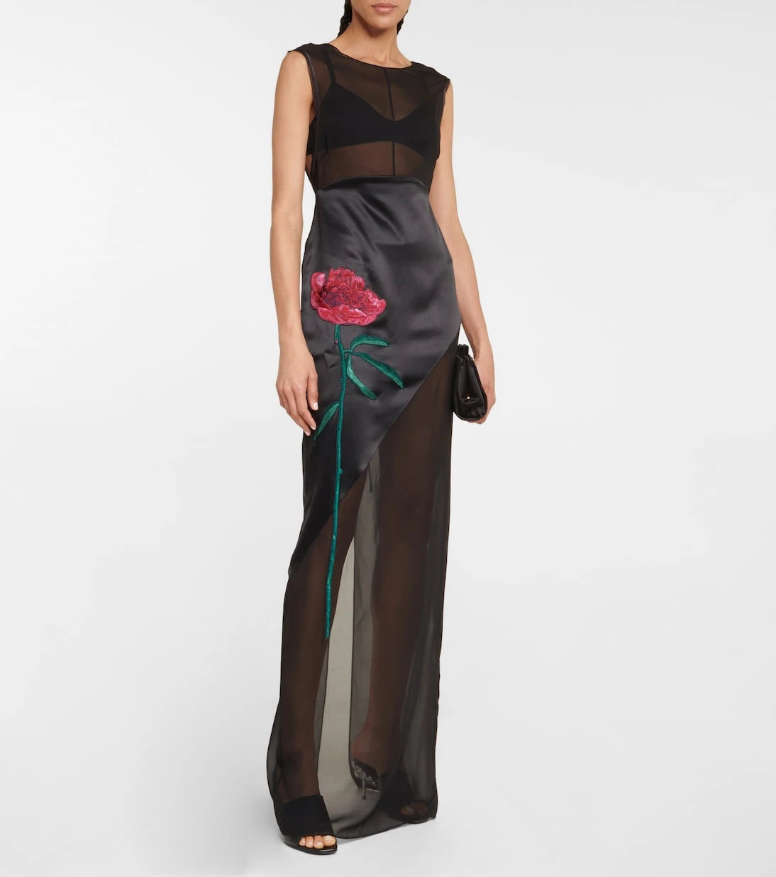 Peter Do - Embroidered silk dress