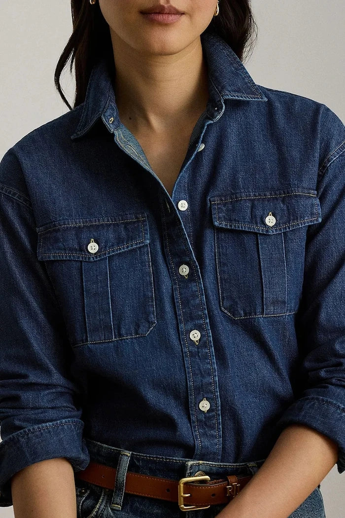 Lauren Ralph Lauren kadın denim gömlek