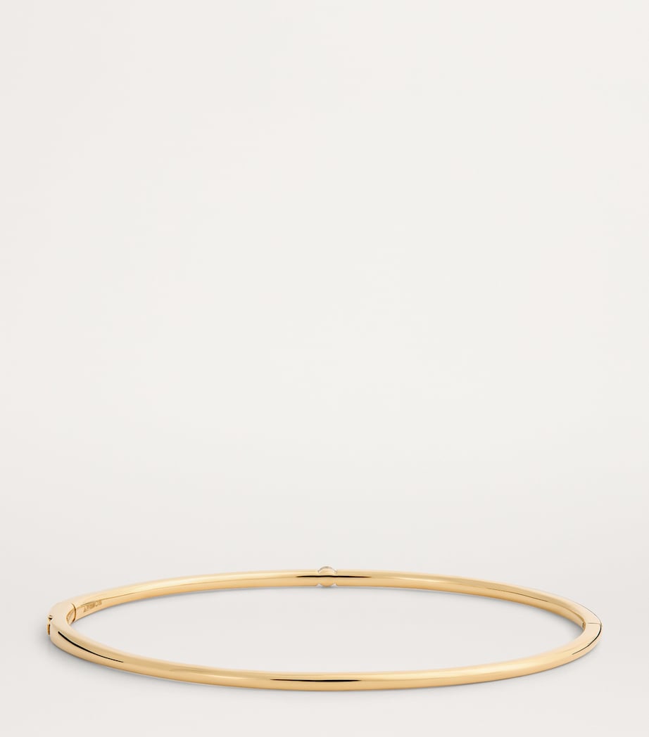 Persée Small Yellow Gold and Diamond Zeus Bangle