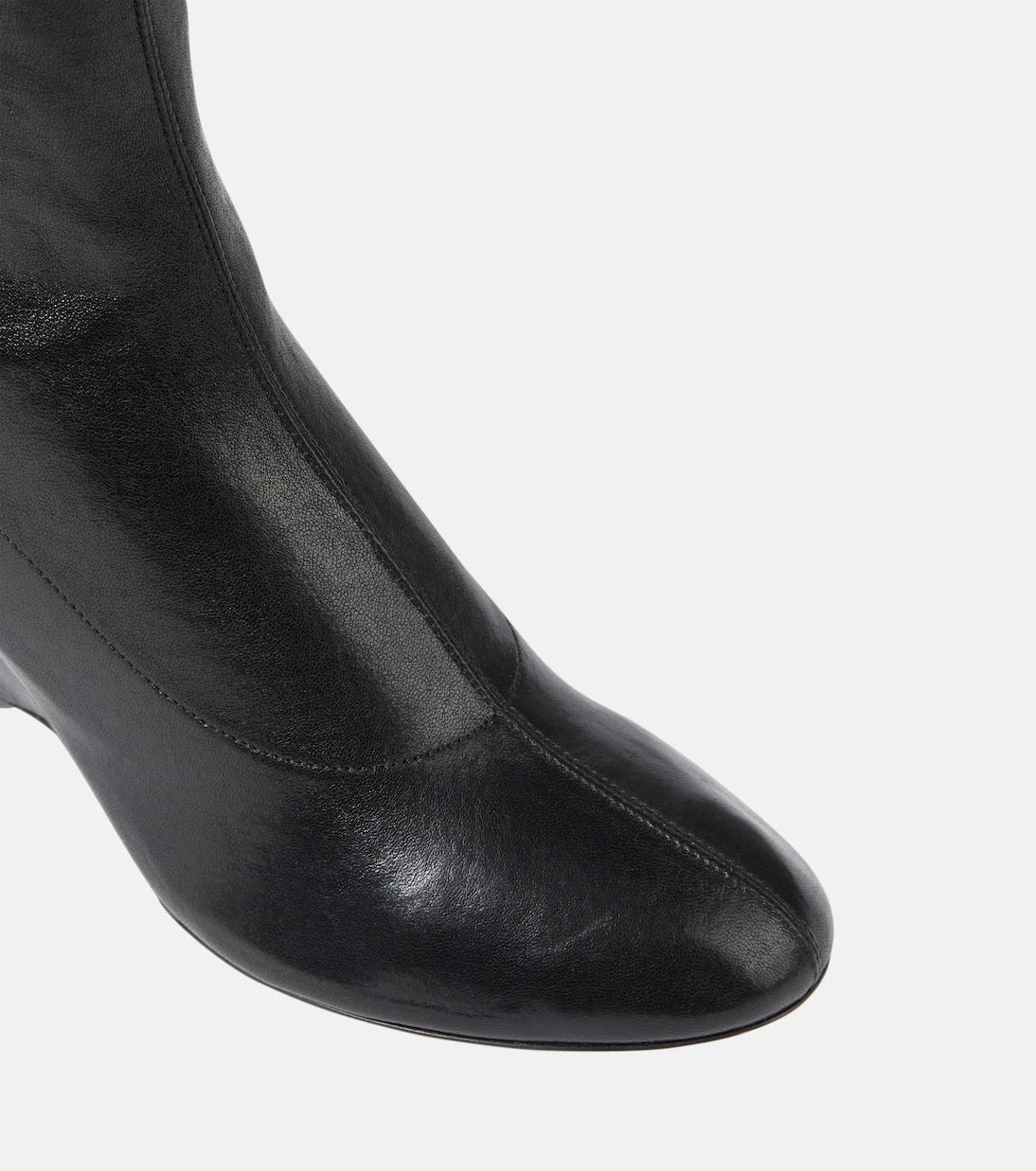 Khaite - Apollo wedge leather ankle boots