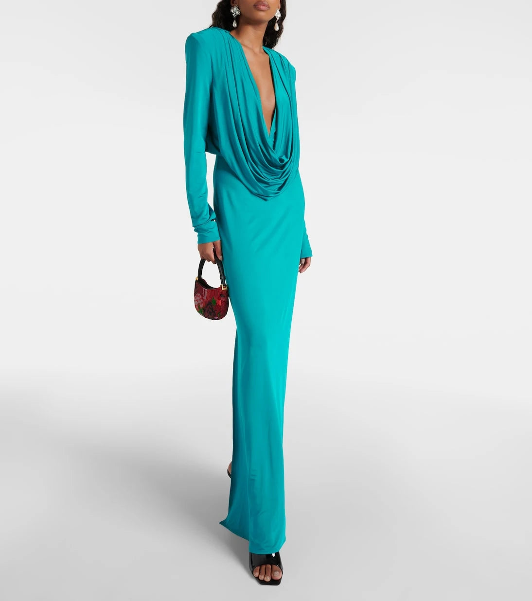 Magda Butrym - Draped jersey maxi dress