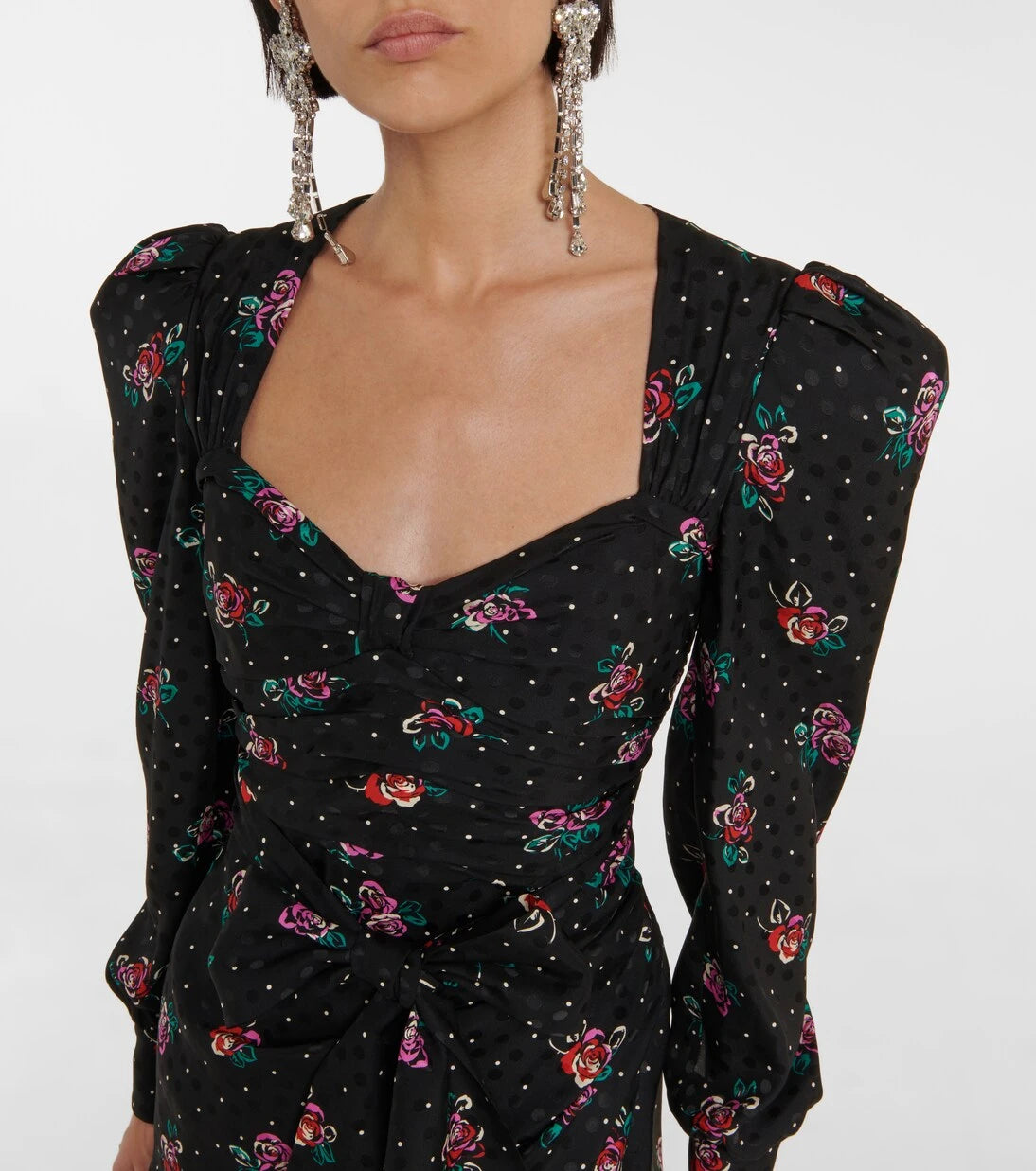 Alessandra Rich - Floral silk minidress