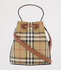 Brown Mini Check Bucket Bag