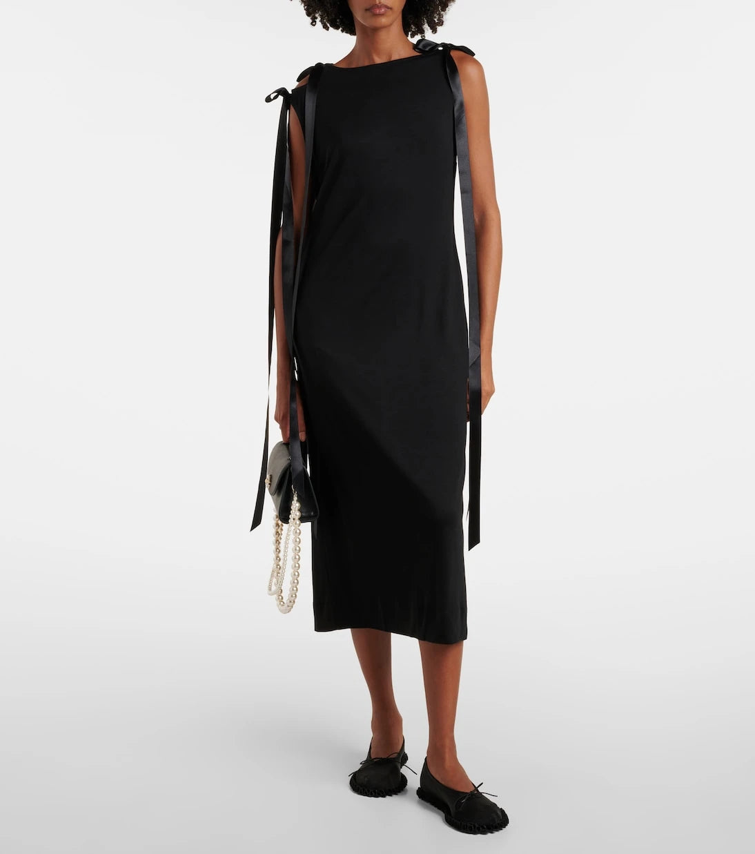 Simone Rocha - Bow-detail jersey midi dress