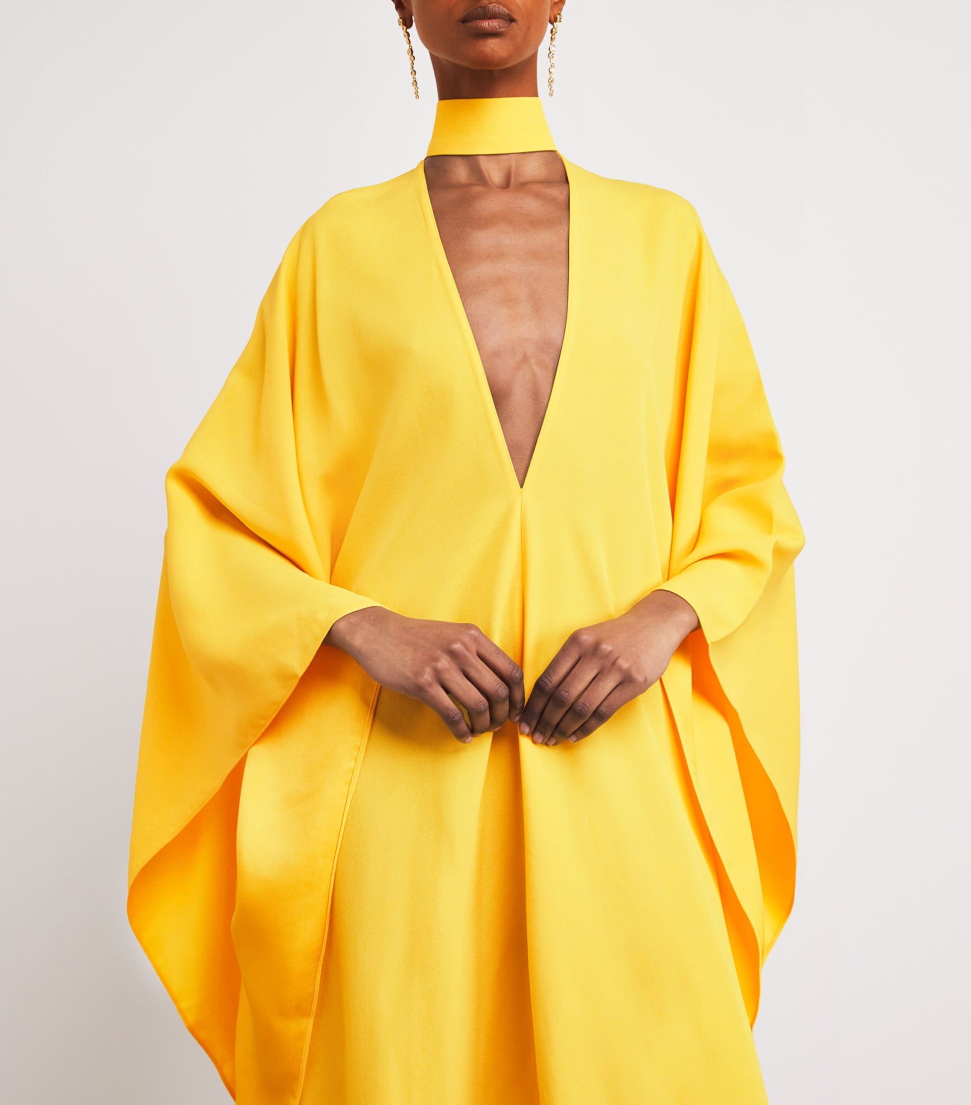 Yellow Cady OOO Kaftan Maxi Dress