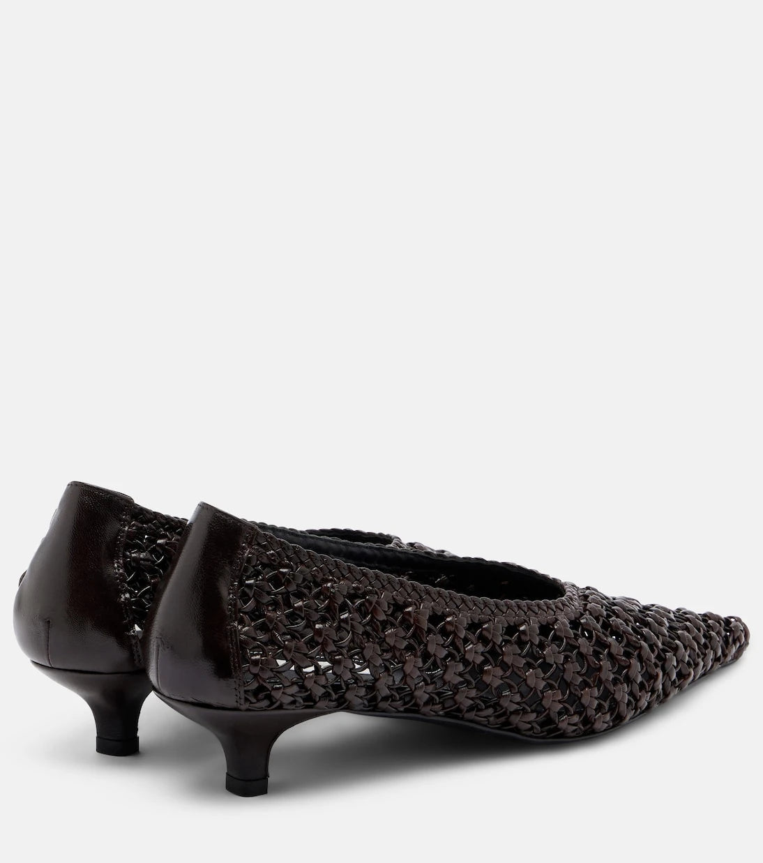Toteme - Sharp woven leather pumps