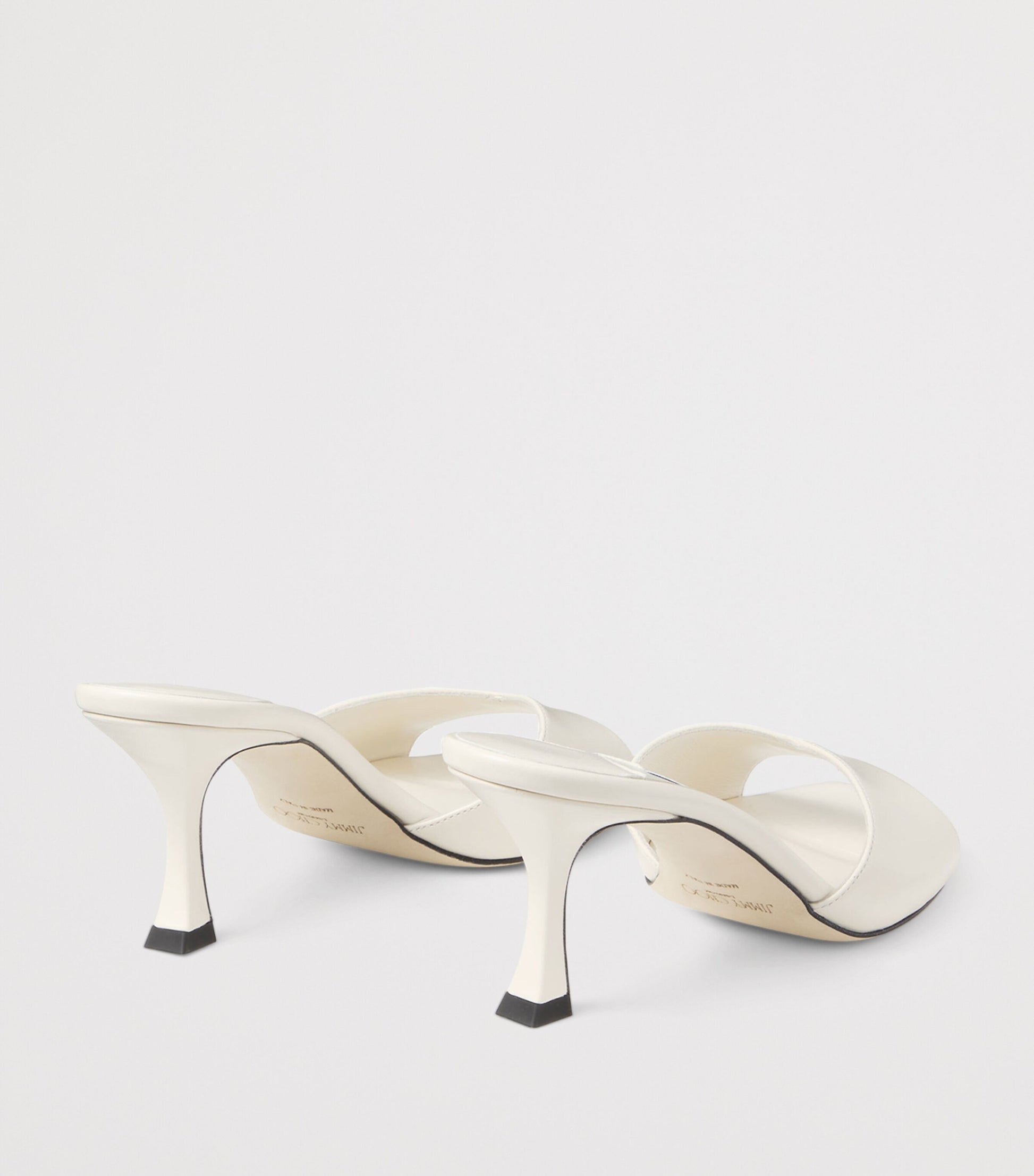 Jimmy Choo White Skye 70 Leather Mules