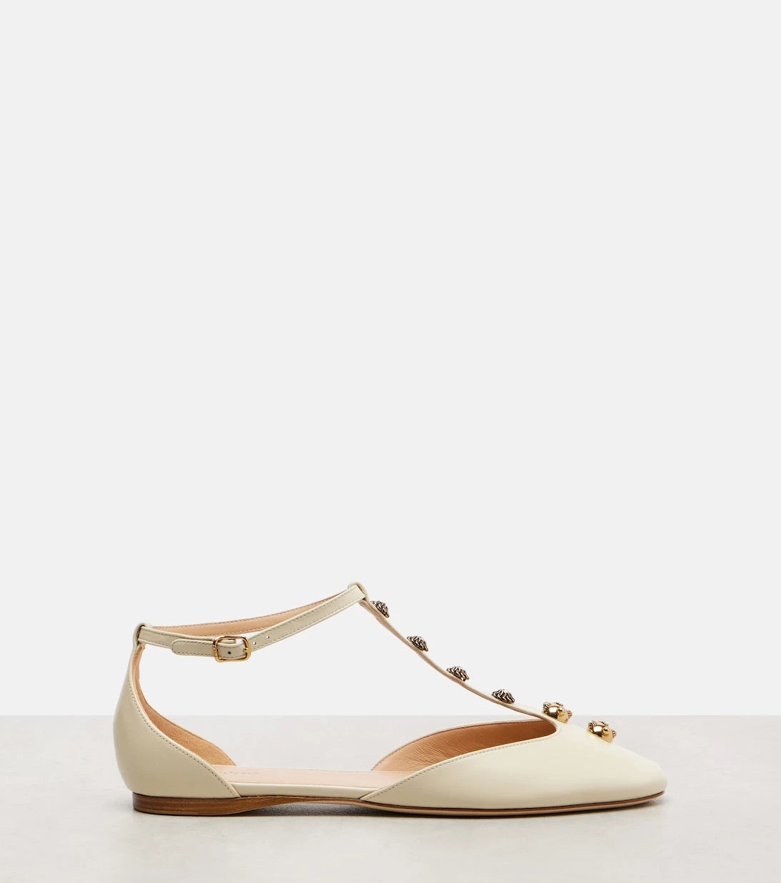 Chloé - Celeste embellished leather flats