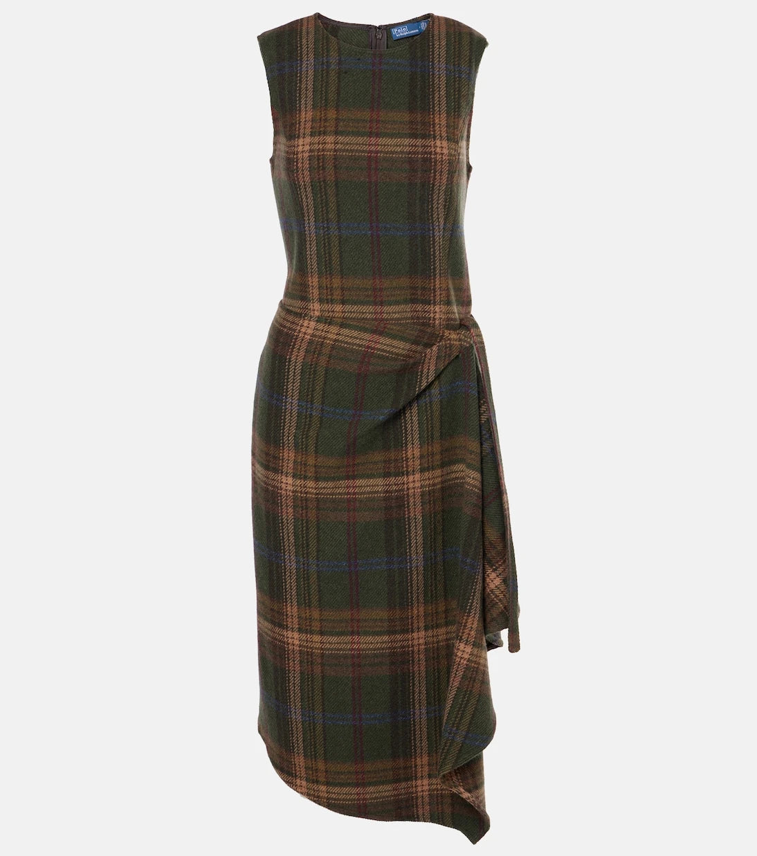 Polo Ralph Lauren - Plaid wool-blend midi dress