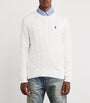 Polo Ralph Lauren White Cotton Cable-Knit Sweater