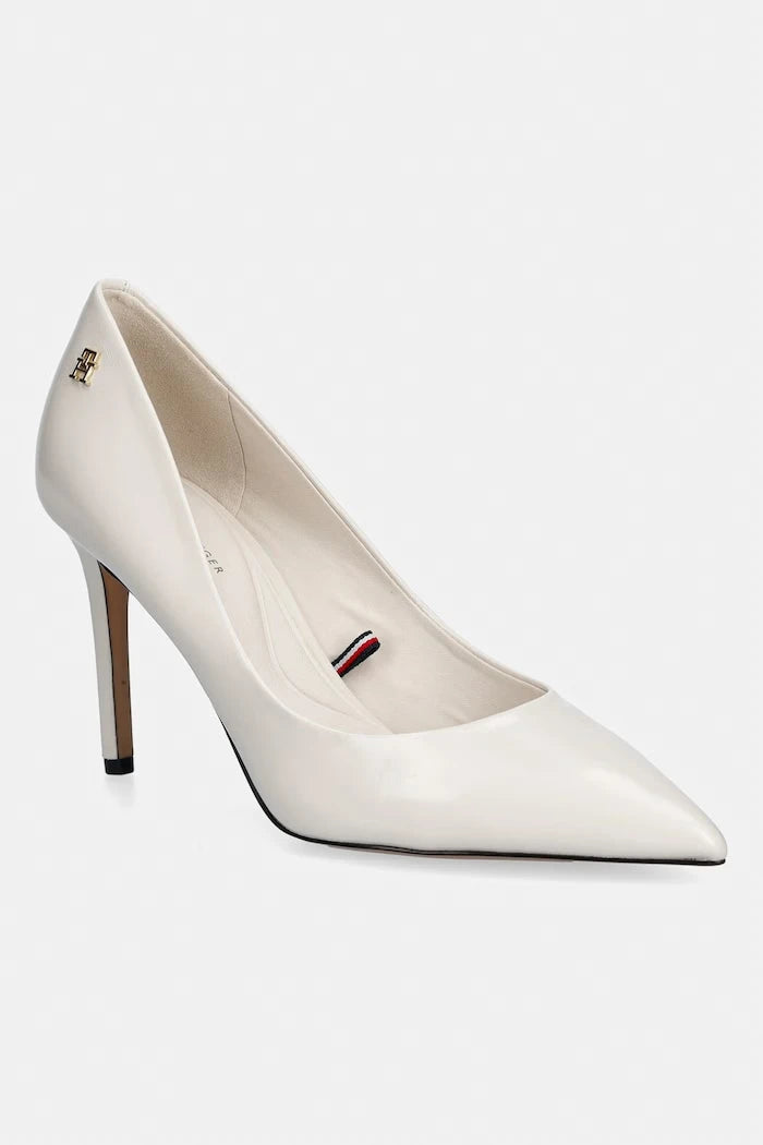 Tommy Hilfiger обувки с ток от кожа ESSENTIAL POINTED PUMP