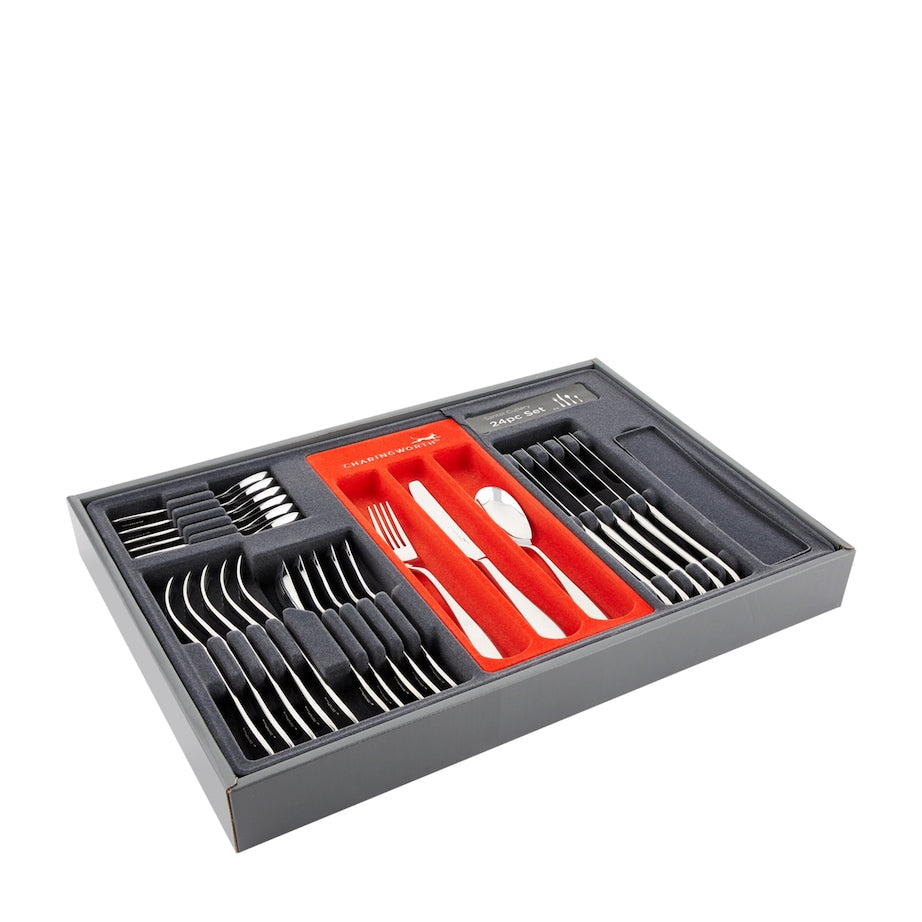 Charingworth Santol Stainless Steel 24-Piece Cutlery Set