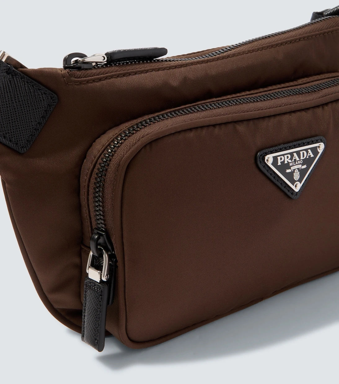 Prada - Re-Nylon leather-trimmed shoulder bag