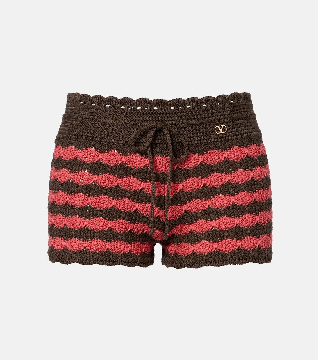 Valentino - Striped knitted cotton shorts