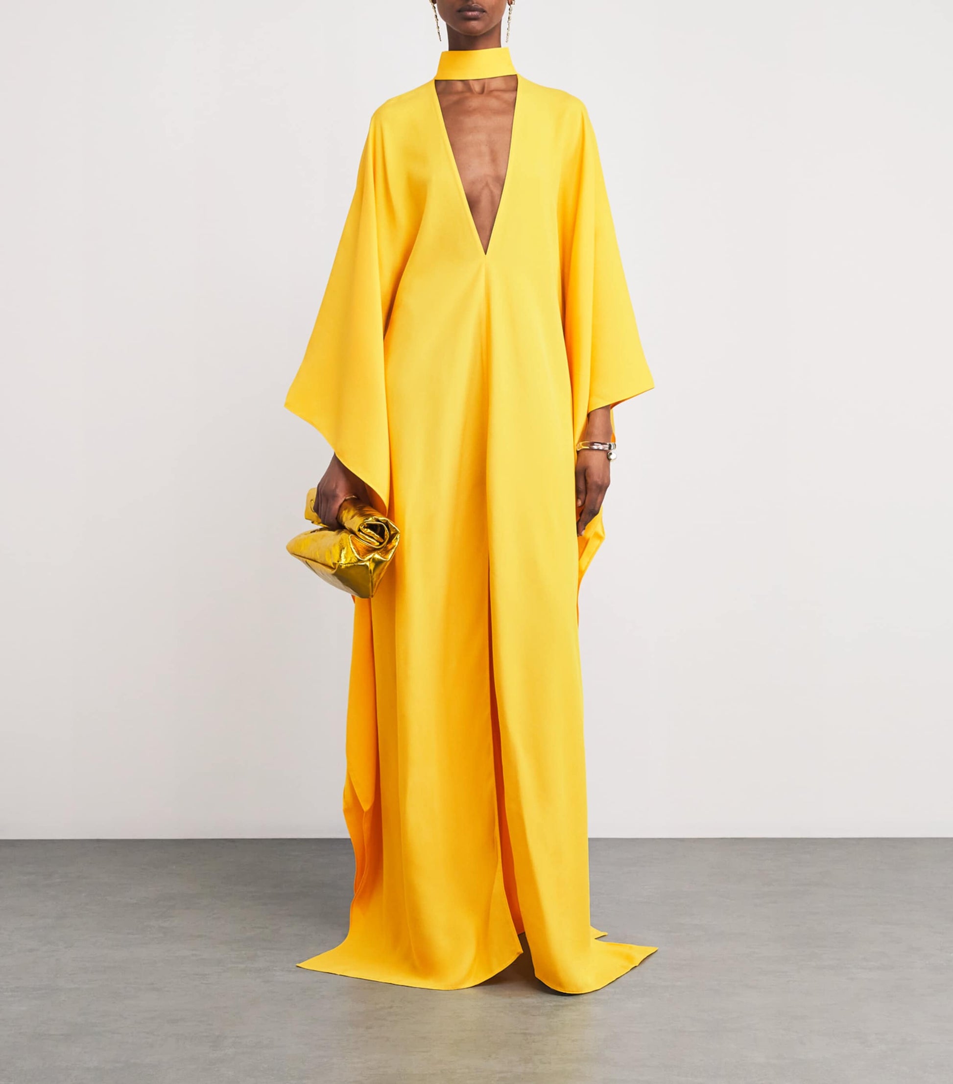 Yellow Cady OOO Kaftan Maxi Dress