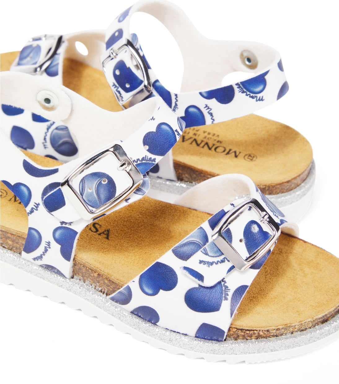 Monnalisa - St. Cuori faux leather sandals
